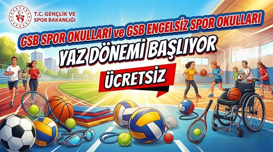 GSB SPOR OKULLARI YAZ DÖNEMİ KAYITLARI BAŞLIYOR